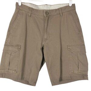 Narragansett Traders Men's Cargo Shorts Size 30 Flat Front Brown Cotton